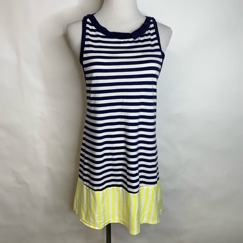 kate spade Navy White and Yellow Striped Tank Dress
